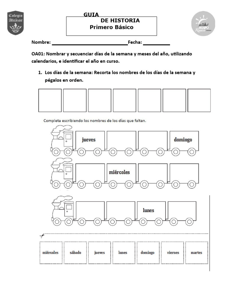 Días de la Semana y Meses del Año | PDF