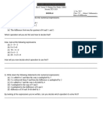 Bodmas Class: Vi - Subject: Mathematics