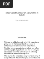 Effective Communication and Writing in English...