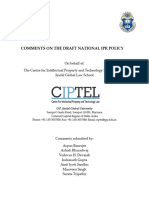 CIPTEL Jindal Global Law School Comments On Draft IP Policy
