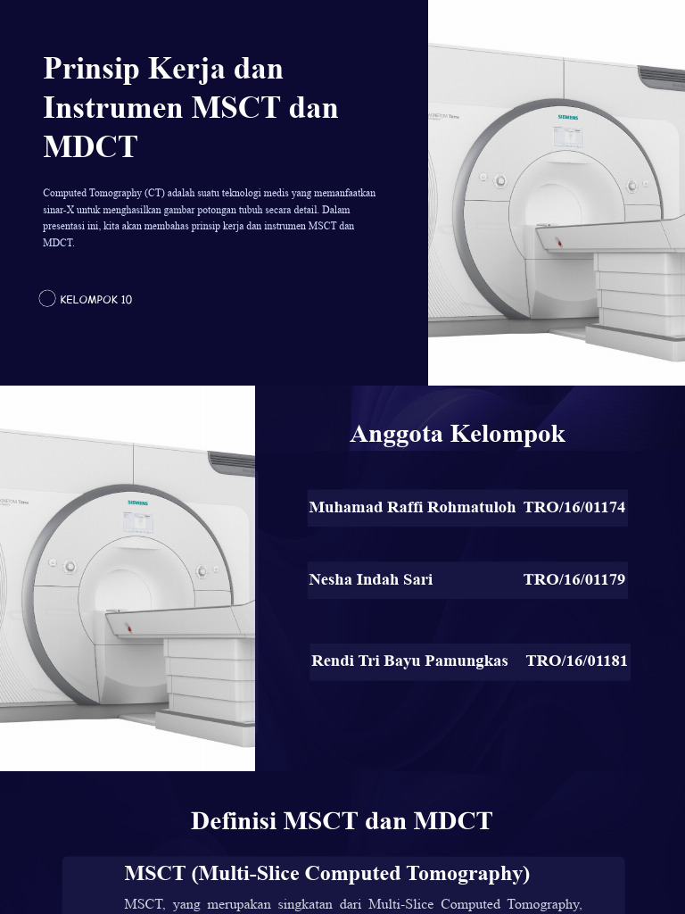 Prinsip dan Instrumen MSCT MDCT | PDF