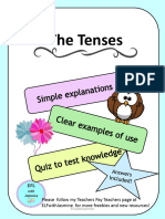 The Tenses: Please Follow My Teachers Pay Teachers Page at Elfwithjasmine For More Freebies and New Resources!