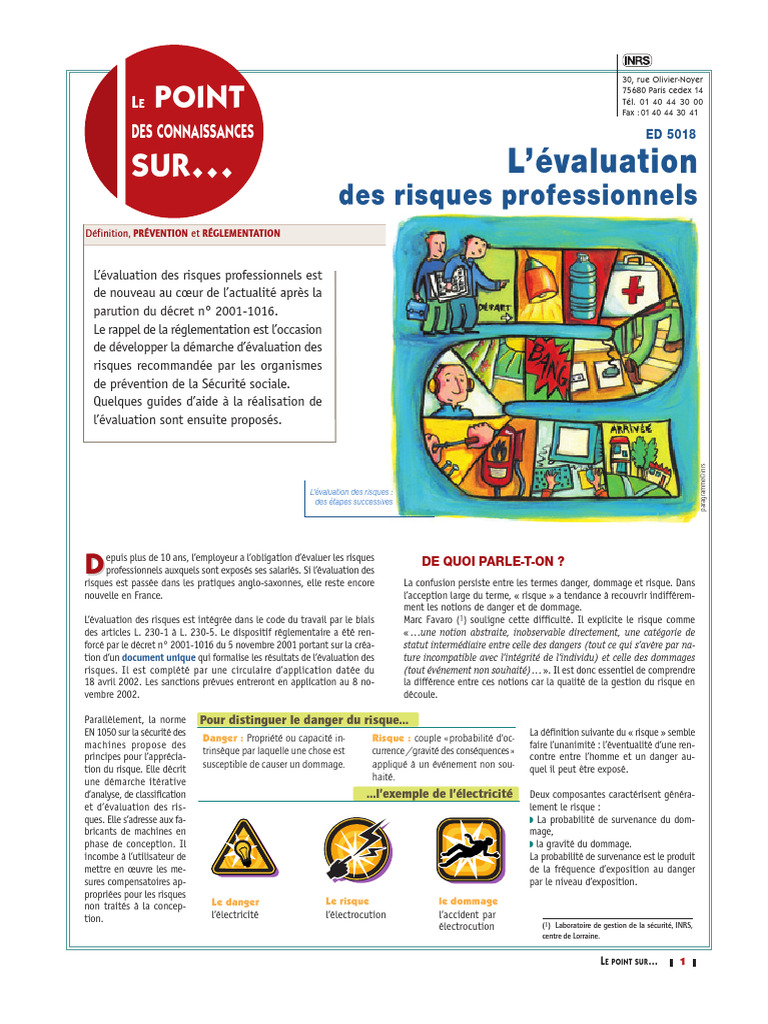 Évaluation des Risques Professionnels en France | PDF | Risque | Sécurité