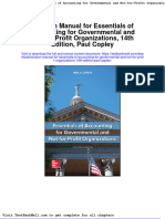 Solution Manual For Essentials of Accounting For Governmental and Not For Profit Organizations 14th Edition Paul Copley