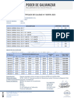 Cert de Calidad de Galvanizado de Poste Pararrayos