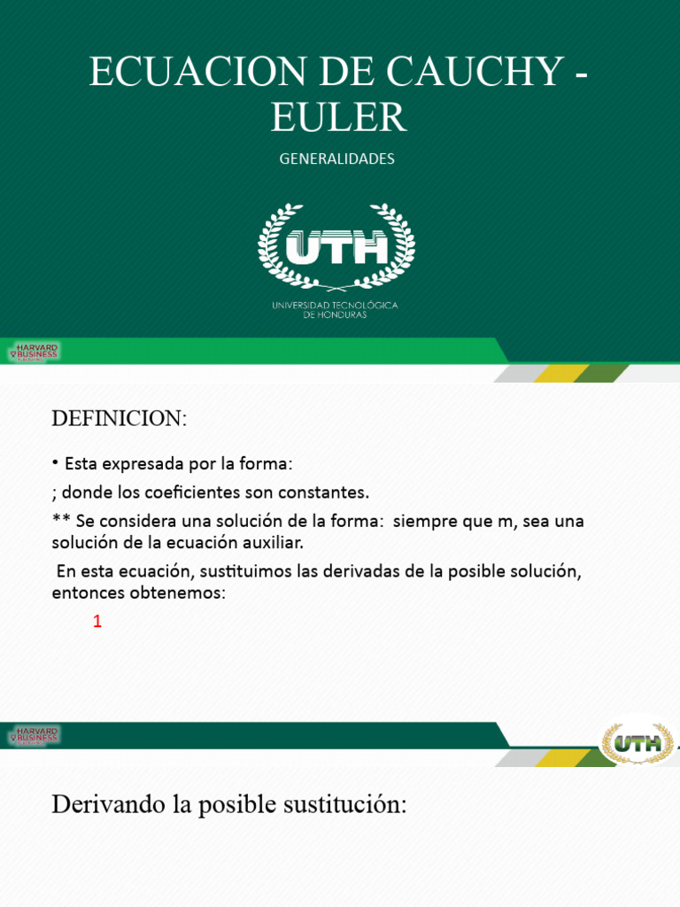 Ecuacion de Cauchy Euler PDF