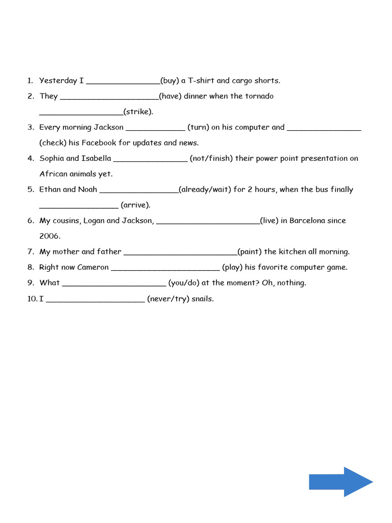 Verb Tenses Practice Exercises | PDF | Young Adult | Language Arts ...