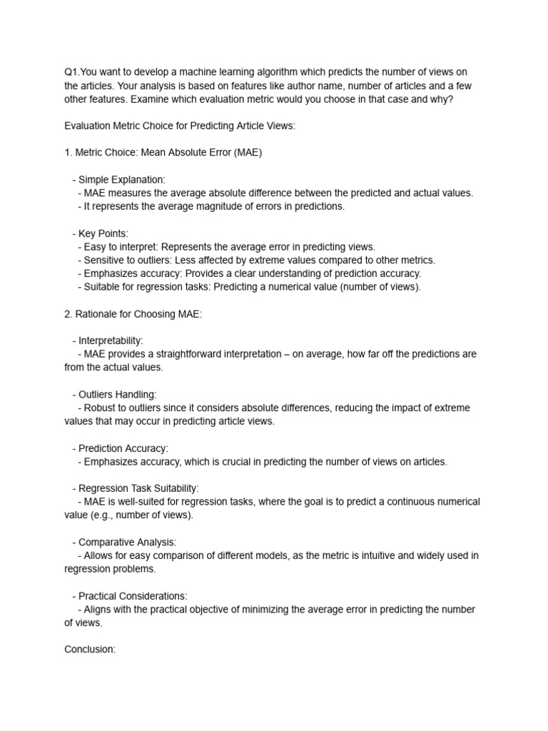 Evaluation Metrics & ML Problem Types | PDF | Machine Learning ...