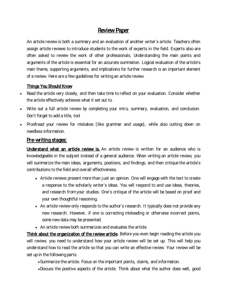 Review Paper | PDF