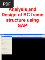 Analysis and Design of RC Frame Structure Using SAP