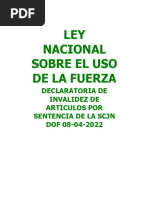 Ley Nacional Sobre El Uso de La Fuerza | PDF