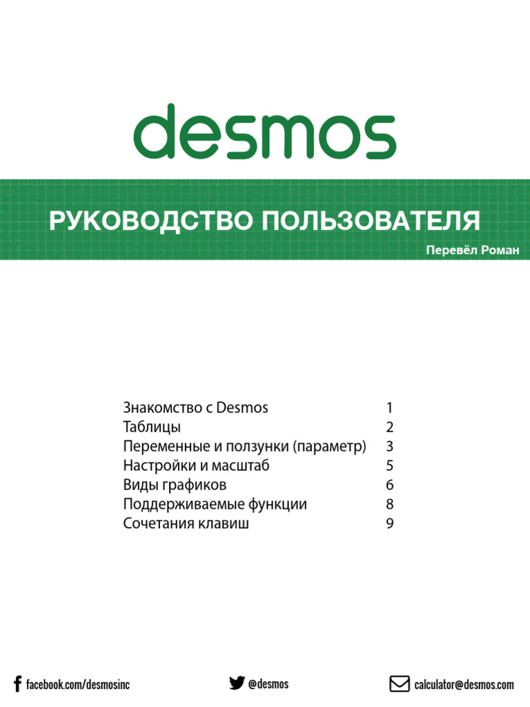Desmos User Guide RU | PDF