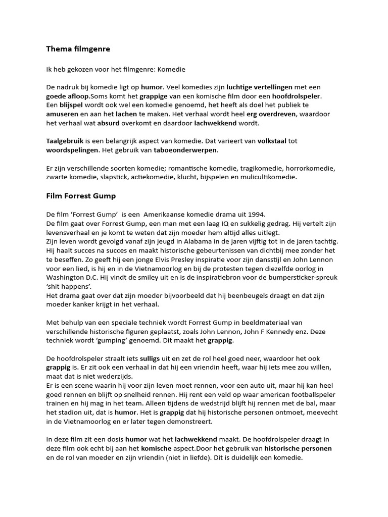 Film genre verslag 4h iris kuijt ckv pdf