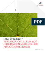 Livre - Blanc - Analyse Du Cycle de Vie Acv Presentation Methodologie Applications Et Limites