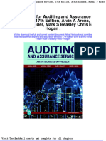 Download Test Bank for Auditing and Assurance Services 17th Edition Alvin a Arens Randal j Elder Mark s Beasley Chris e Hogan