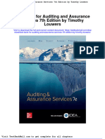 Test Bank For Auditing and Assurance Services 7th Edition by Timothy Louwers