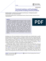 Attachment Style, Perceived Loneliness, and Psychological Wellbeing in Smoking and Non Smoking University Students