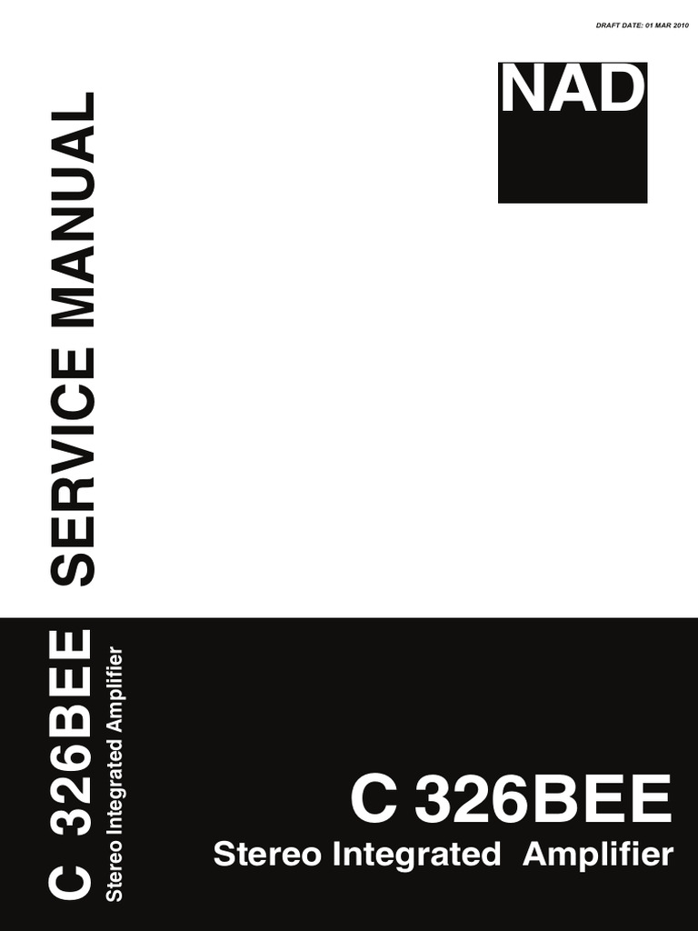 NAD C 326BEE Service Manual | PDF | Decibel | Amplifier