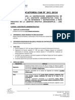 Convocatoria Cas #241-2016: "Año de La Consolidación Del Mar de Grau"