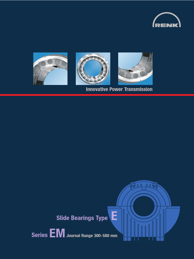 RENK Slide Bearings Type E Overview | PDF | Bearing (Mechanical ...