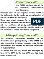 Arbitrage Pricing Theory