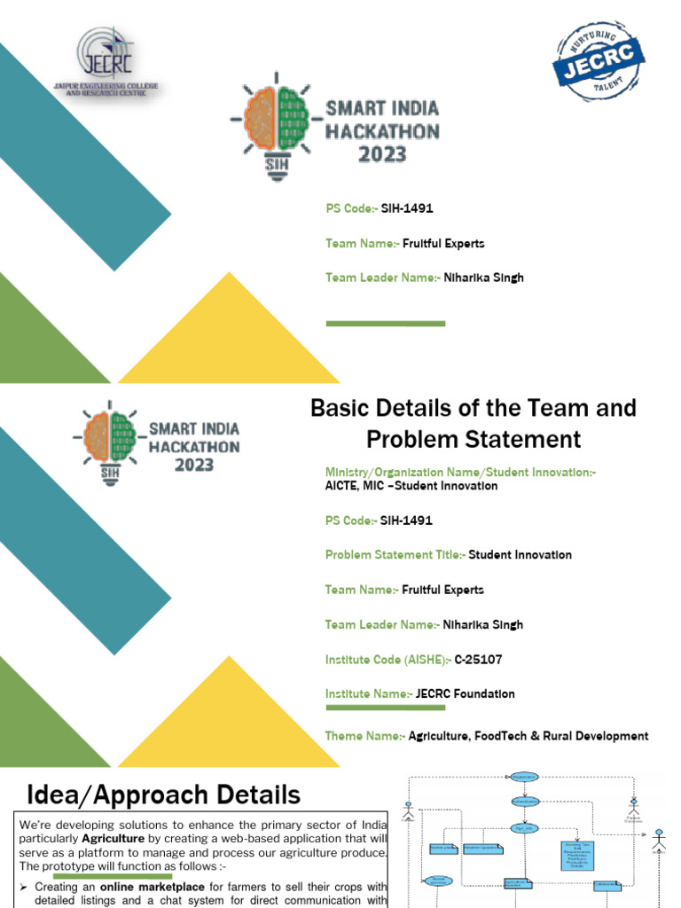 SIH Presentation PDF Agriculture Innovation
