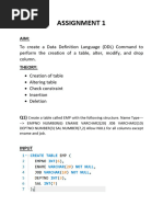 Dbms Full Assignment