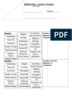 Conduct Calendar #2