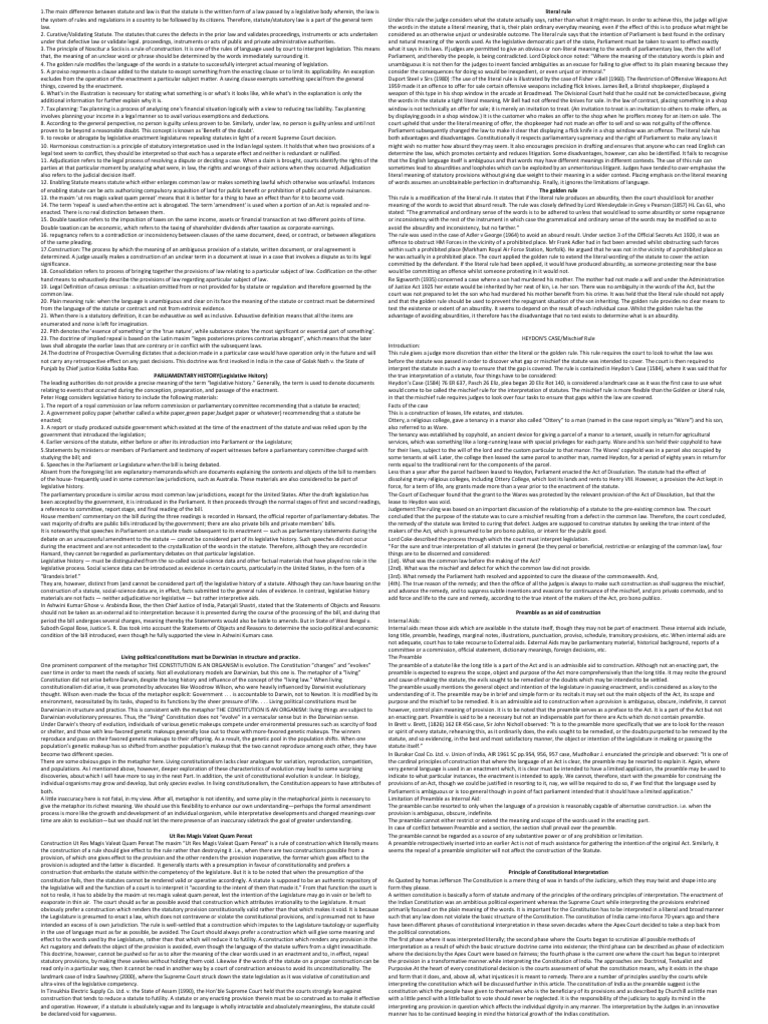 Interpretation of Statutes Mohsin Print PDF Statutory