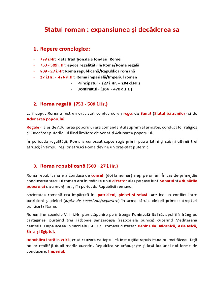 Statul Roman | PDF