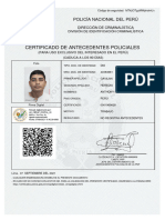 Certificado Policial Anthony Gavilan