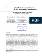 Information Behavior Towards False