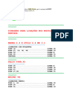 Pinagens e Cores - Interfaces Obd2