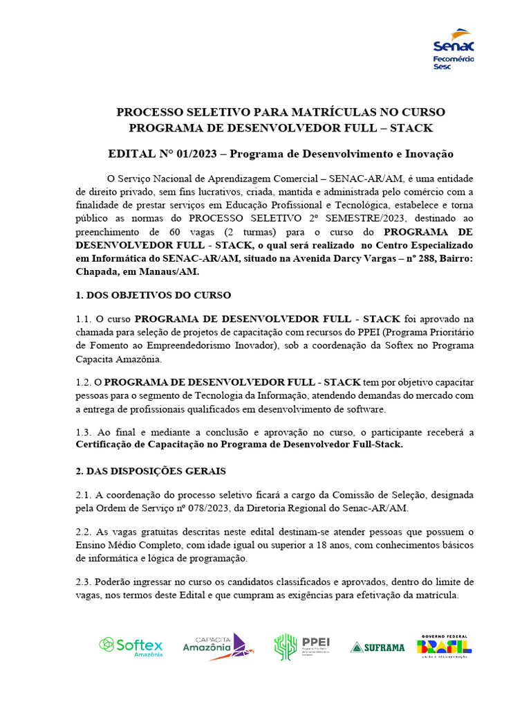Processo Seletivo para Desenvolvedor Full-Stack | PDF | Script Java ...