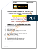 Current Affairs Compendium - February 2023