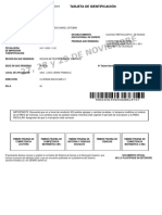 Tarjeta Identificacion Rendición Regular - PAES C22043965