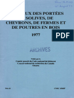 1977TPSCPB-V1 Tableaux Des Portees Des Solives, Des Chevrons Et Des Poutres en Bois