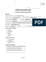 (SCD-PRO-001.01) Supplier Evaluation Form - Issue 8