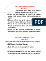 End Sem Quiz (NSS 1st Semester) SP-2023: Sukanya Samriddhi Pradhan Mantri Ujjwala Yojana
