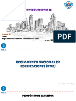 Construcciones II - Semana 01 - Reglamento Nacional de Edificaciones