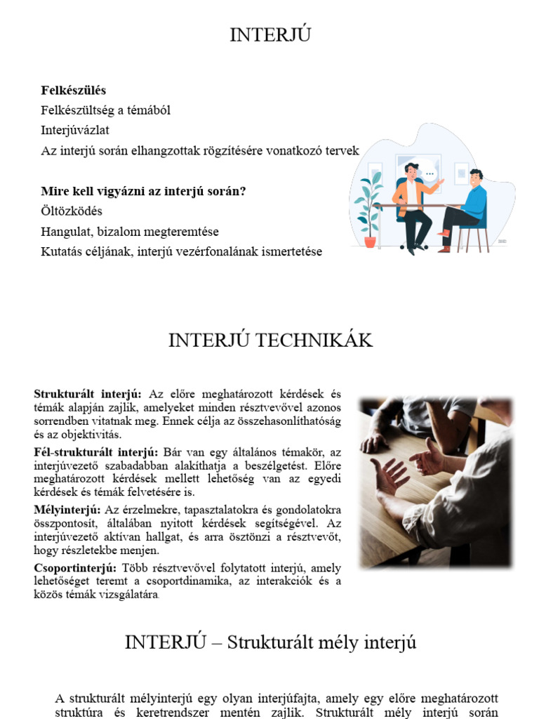 Interjú Technikák | PDF