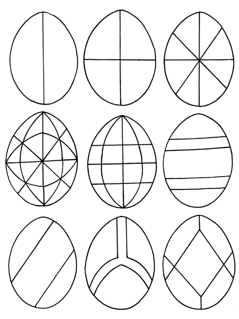 Pysanky Geometric Design Template PDF