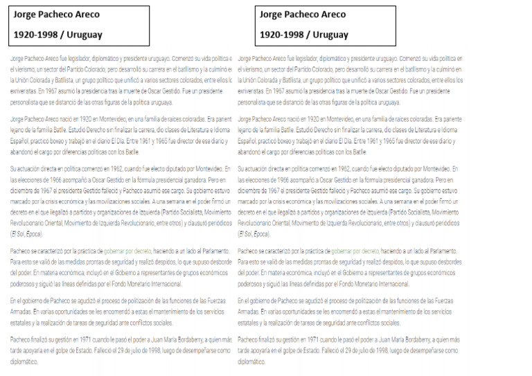 Pacheco ArecoBiografía PDF