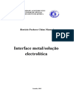 Interface Metal Versus Solução Electrolitica
