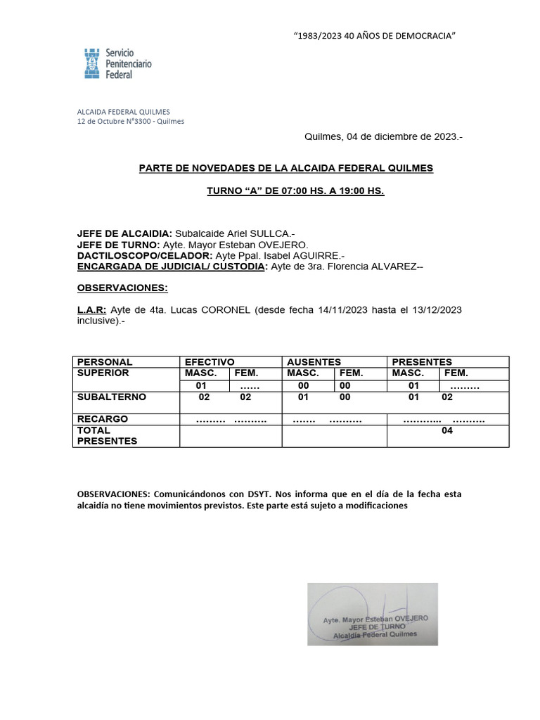 Parte de Novedades PDF