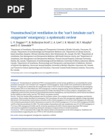 Transtracheal Jet Ventilation in The CICO Emergency - BJA (2016, Systematic Review)