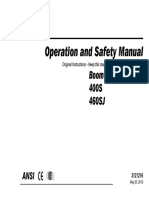 Operation and Safety Manual: Boom Lift Models 400S 460SJ