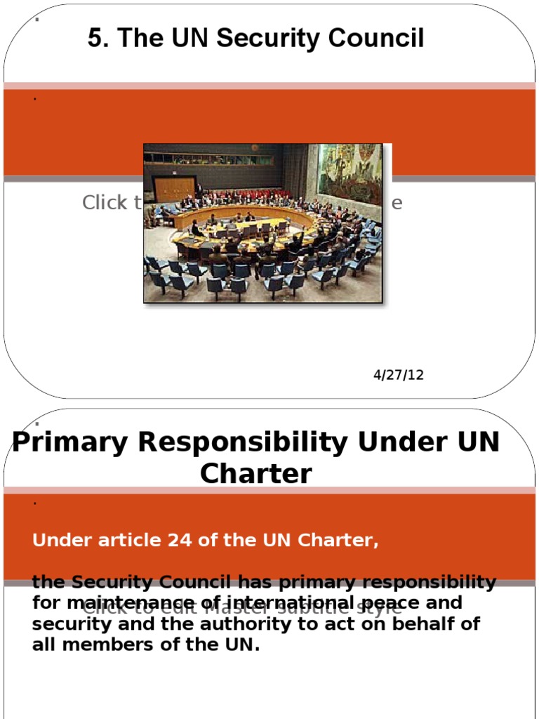UN Security Council: Authority & Structure | PDF | United Nations ...