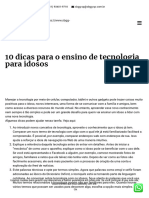 10 Dicas para o Ensino de Tecnologia para Idosos - SBGG-SP