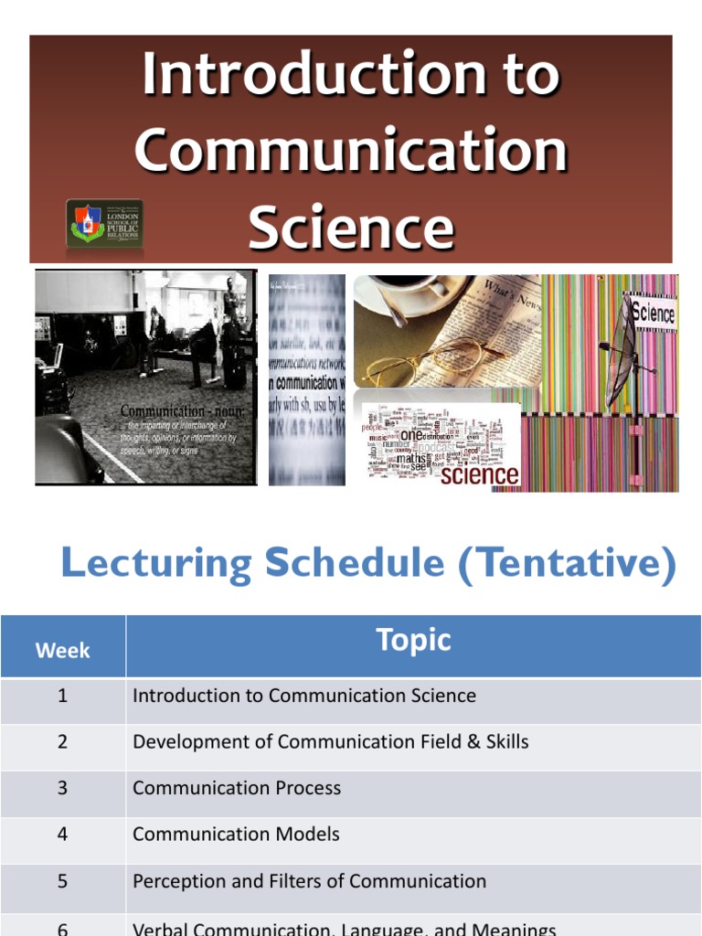 Introduction To Communication Science | PDF